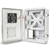 OD-EL-SM Outdoor Enclosure Weatherproof 13" x 17" x 7" 120V AC includes A.1x/T100 Mount Plate and Fan
