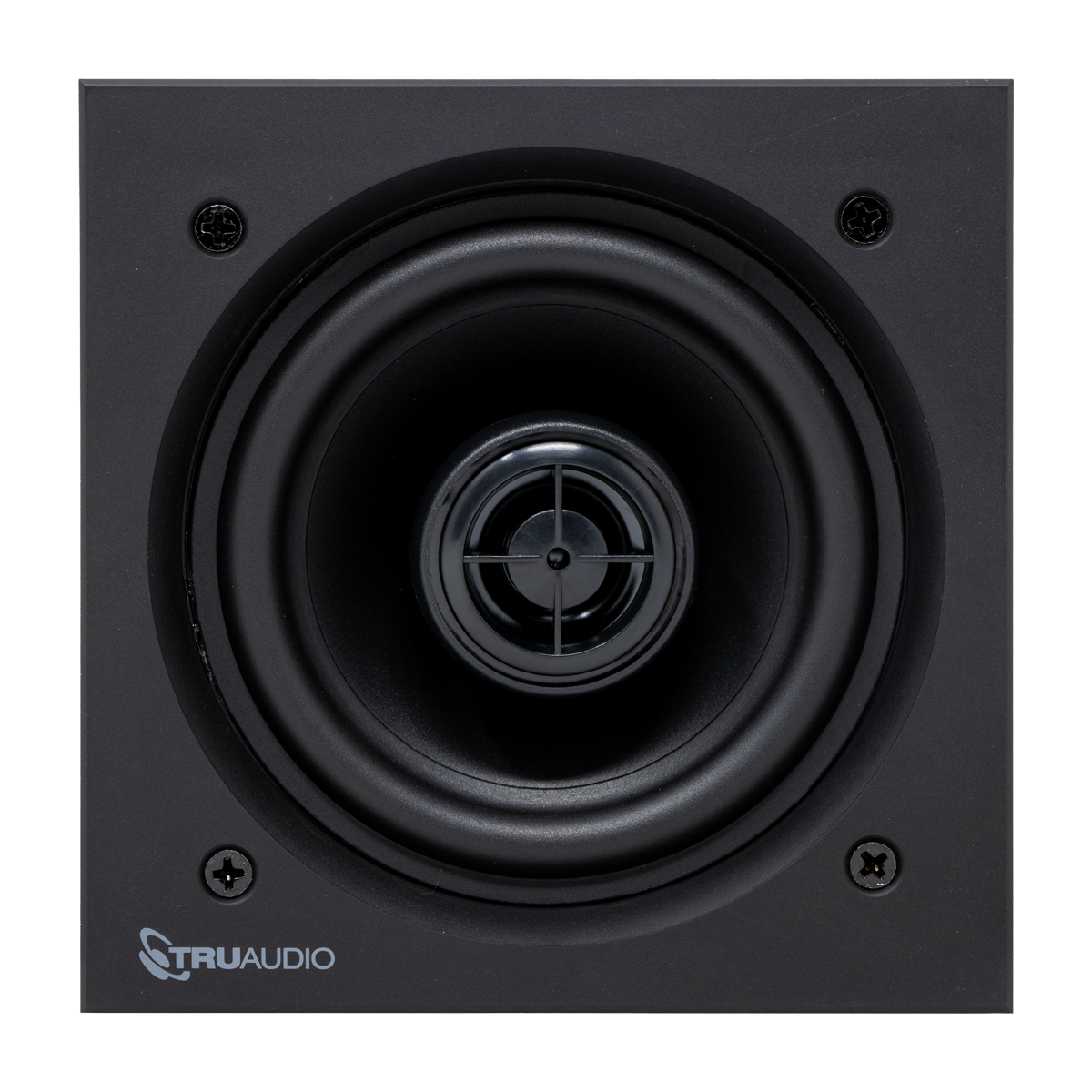 LFS 4" In-Ceiling Frameless Speaker High Output Square 2-way Poly Woofer 1/2 PEI Tweeter 5-50W 8 ohms