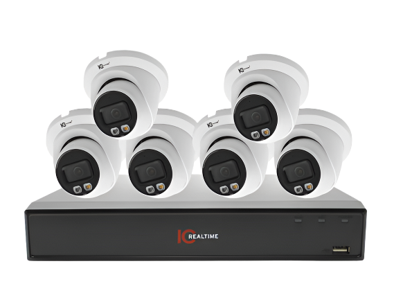 NVR-MX08POE-1U-4KM1 2TB HDD + (6x) IPEG-E40F-DIW1 camera
