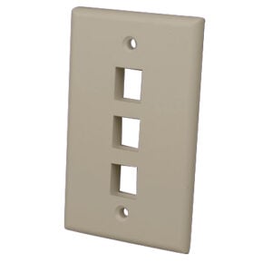 Multi-Media Keystone Wall Plate 3-Port