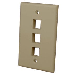 Multi-Media Keystone Wall Plate 3 Port