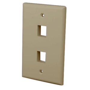 Multi-Media Keystone Wall Plate 2 Port