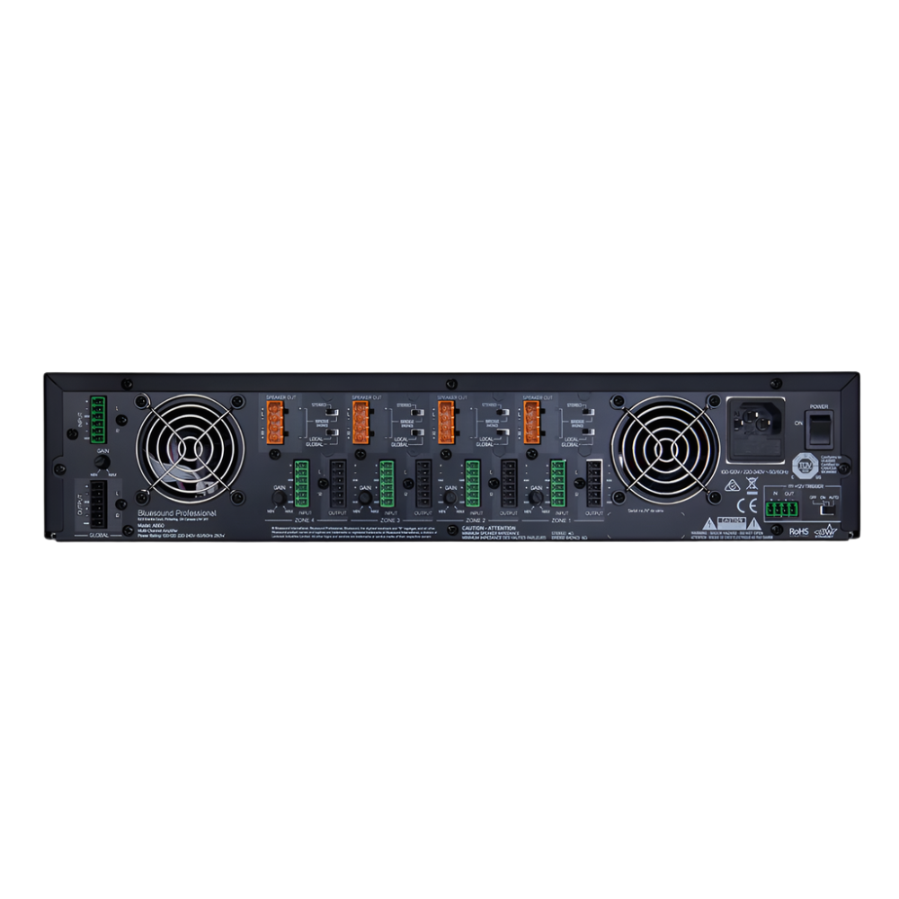 A860 8 Channel Power Amp 50W at 8Ω - 2RU