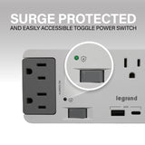 AC1062 6 Outlet Enclosure Surge Protector with One USB-A and One USB-C