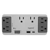AC1062 6 Outlet Enclosure Surge Protector with One USB-A and One USB-C