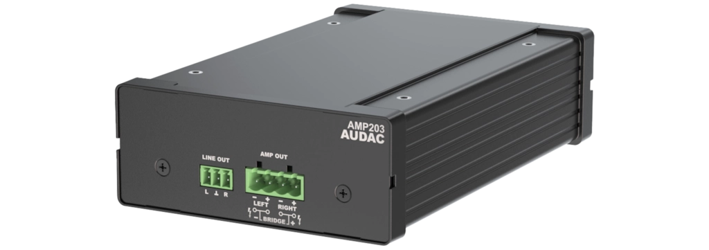 AMP203 Dante / AES 67 PoE Enabled Stereo Amplifier 2 x 30W @ 4 ohms