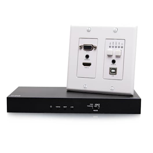 C2G31012 HDBaseT HDMI VGA USB Wall Plate to Box