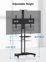 BETCL2-01B 40" - 75" TV Cart with Camera Shelf