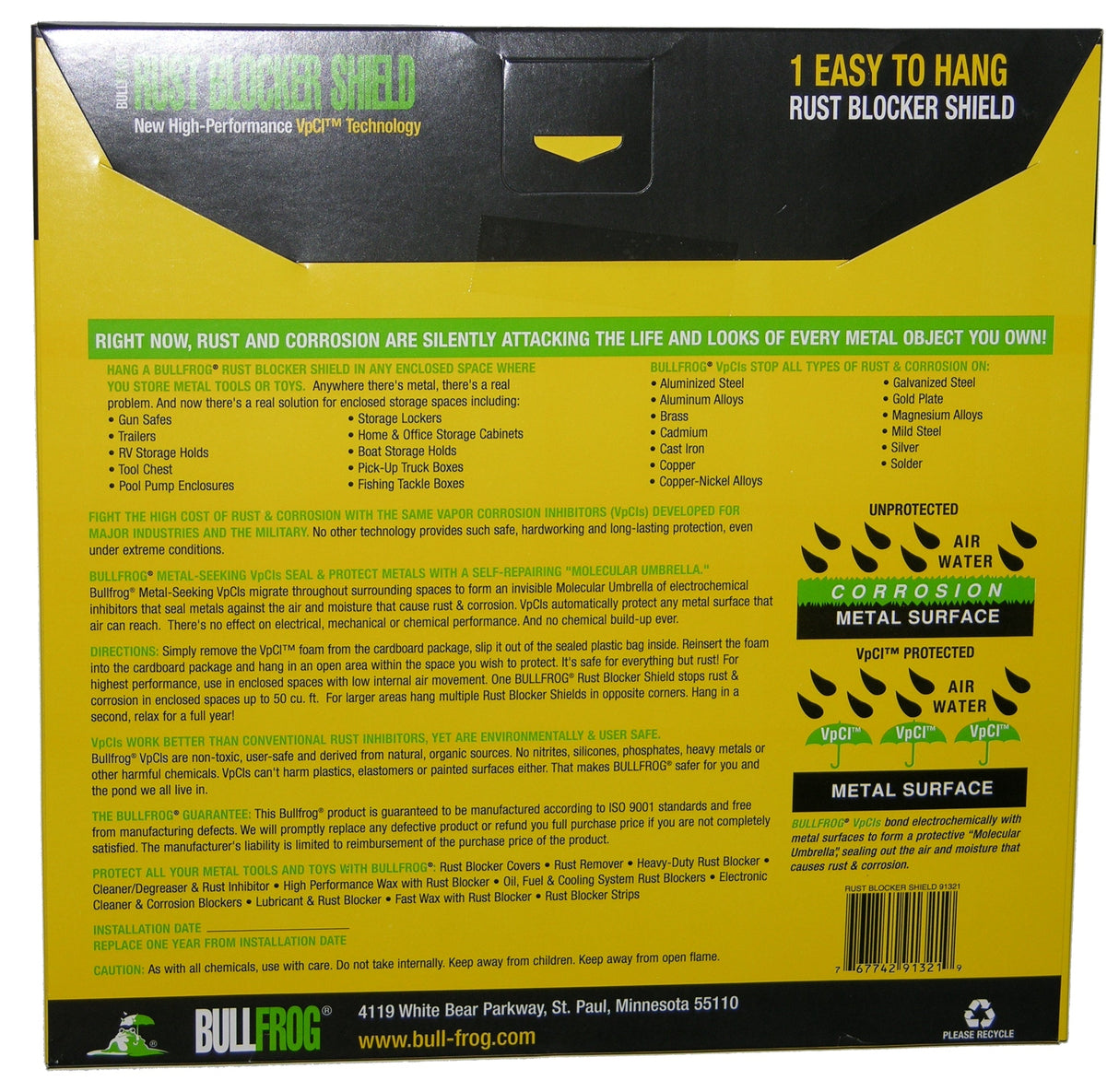 91321 Rust Blocker Emitter Shield Protects up to 50 Cu Ft Enclosed Space
