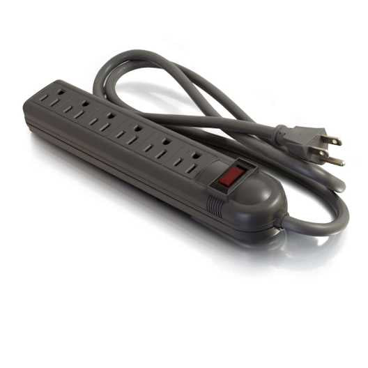 CG29300 6-Outlet Power Strip With Surge Suppressor 4' Cord