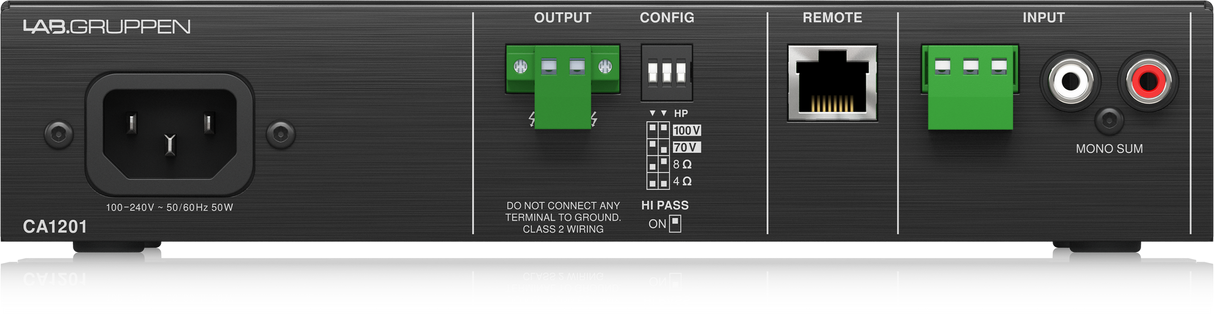 CA1201 120W Commercial Amplifier with Energy Star Certification