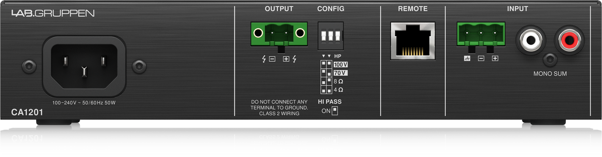 CA1201 120W Commercial Amplifier with Energy Star Certification