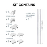 CCS2KWH 10 Piece 48" x 1" PVC White Cable Organization Kit