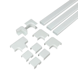 CCS2KWH 10 Piece 48" x 1" PVC White Cable Organization Kit