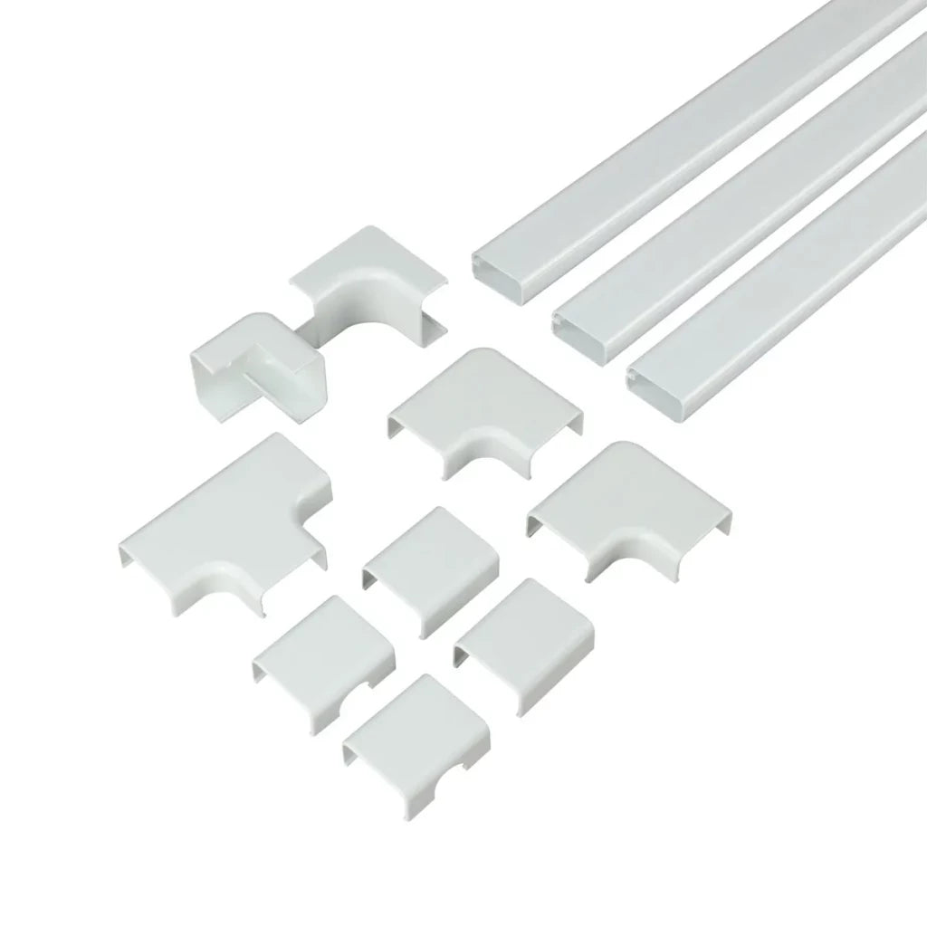 CCS3KWH 10 Piece 45" x 1.5" PVC White Cable Organization Kit