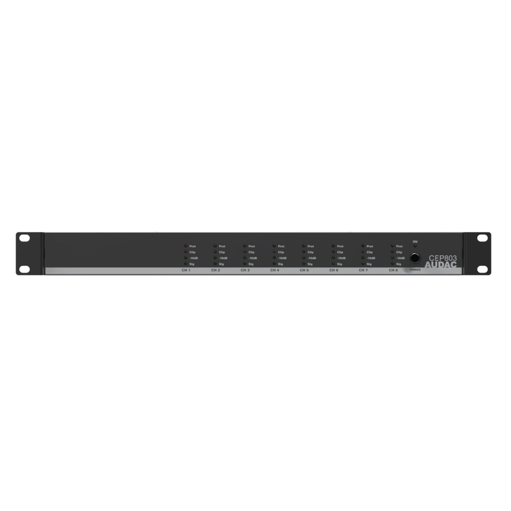 CEP803 Octo channel 4 Ohm energy-efficient amplifier - 8 x 30W - 70/100V