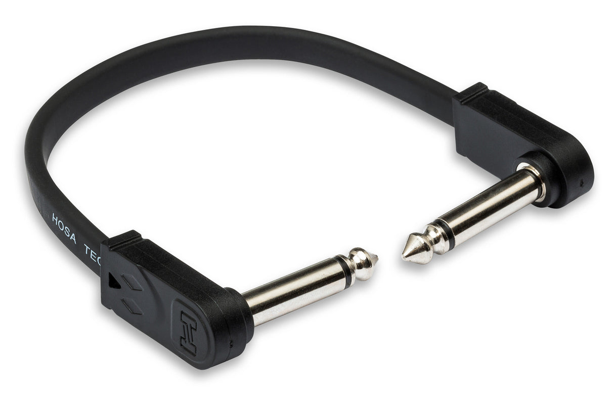CFP106 Flat Guitar Patch Cable Molded Low-profile Right-angle to Same 6"