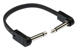 CFP106 Flat Guitar Patch Cable Molded Low-profile Right-angle to Same 6"
