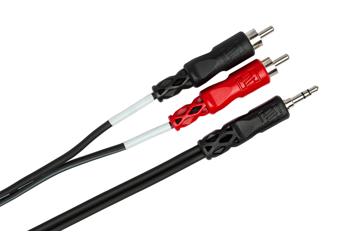 Hosa CMR206 Stereo Breakout 3.5 mm TRS to Dual RCA 6'