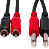 CPR-201 Stereo Interconnect Dual 1/4" TS To Dual RCA 1 M