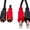 CPR-202 Stereo Interconnect Dual 1/4" TS To Dual RCA 2 M