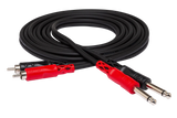 CPR-202 Stereo Interconnect Dual 1/4" TS To Dual RCA 2 M