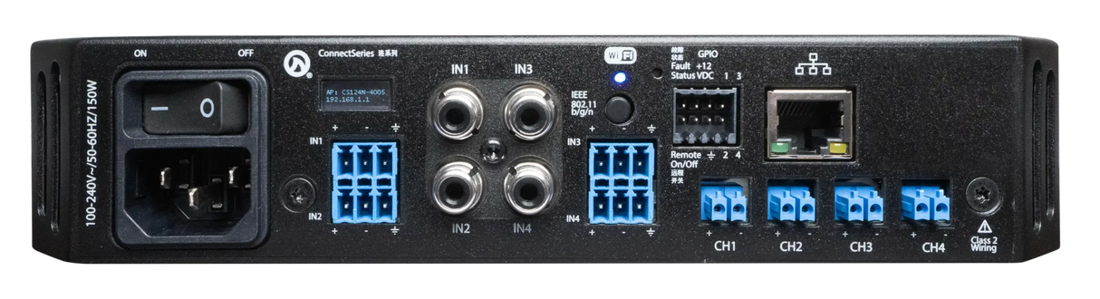 CONNECT 124 4 Channel x 120W 1/2 Rack Amplifier