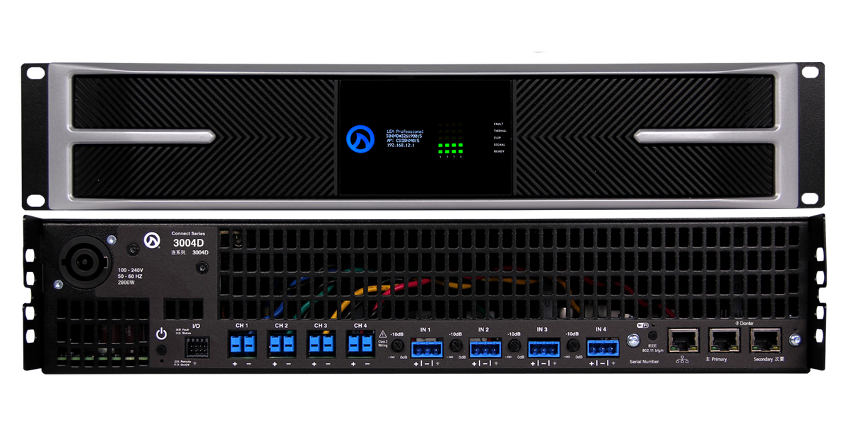 CS3004 4CH x 3000W – 4Ω, 8Ω, and 70V/100V per channel