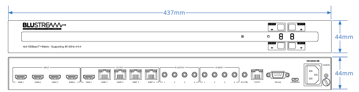 C44CS-KIT Contractor 4x4 HDBaseT™ Matrix Kit