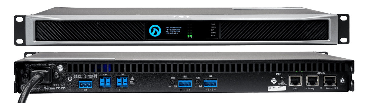 CONNECT 702D 2 Channel X 700W @ 4ω, 8ω, 70v And 100v Per Channel