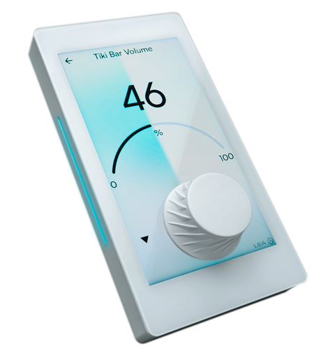 CS GLASS-DANTE-BTSTREAM PoE-POWERED Wall Controller Dante