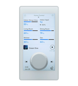 CS GLASS-DANTE-BTSTREAM PoE-POWERED Wall Controller Dante