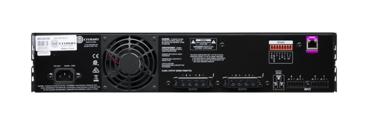 CDi4x300 4 Channel 300W per @ 4Ω 70V Power Amplifier