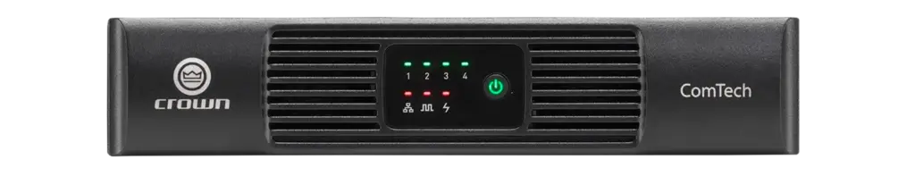 CTD4125 Comtech 4 Channel X 125 Watt 1/2 Rack DSP Dante AMP