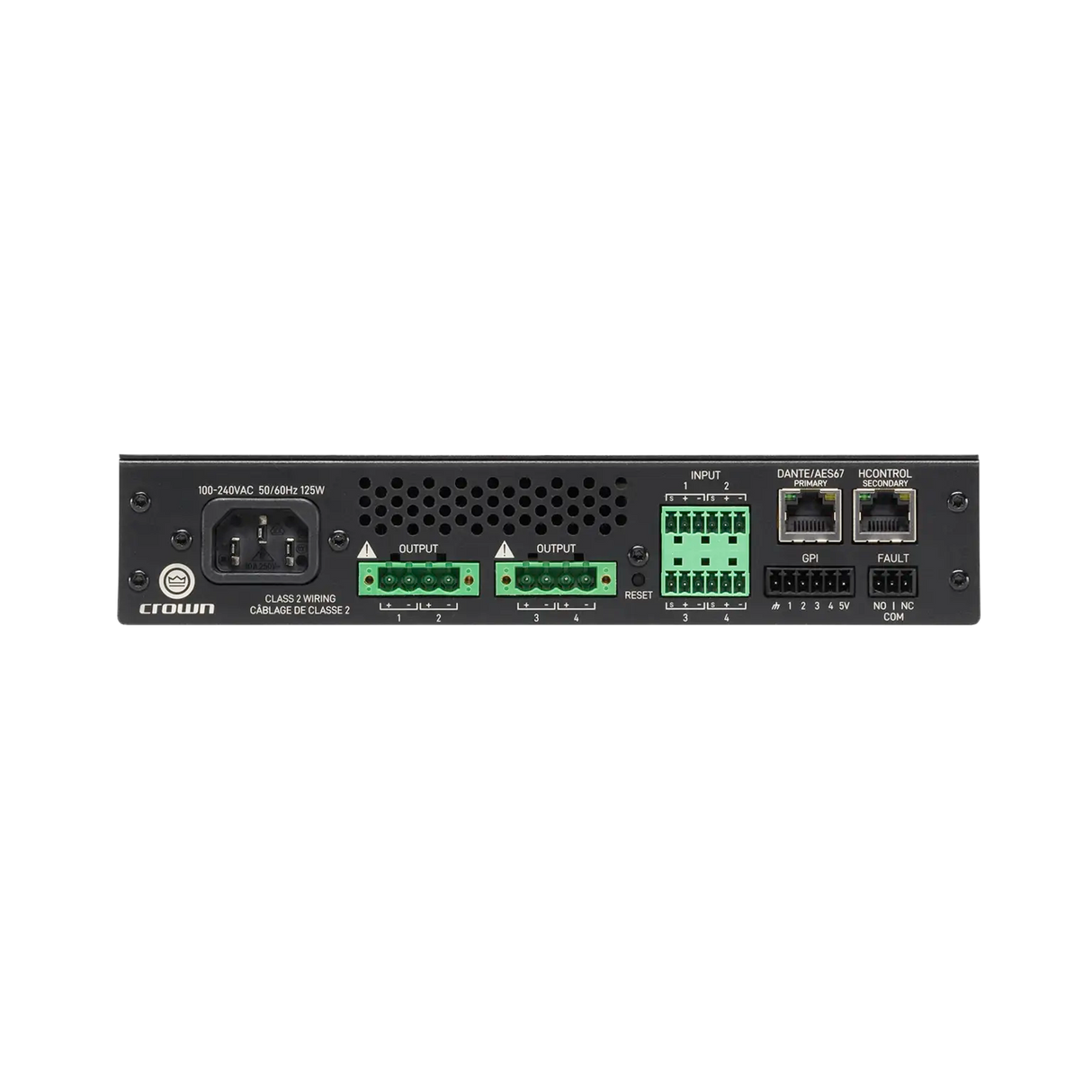 CTD4125 Comtech 4 Channel X 125 Watt 1/2 Rack DSP Dante AMP