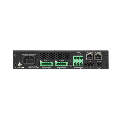 CTD4125 Comtech 4 Channel X 125 Watt 1/2 Rack DSP Dante AMP