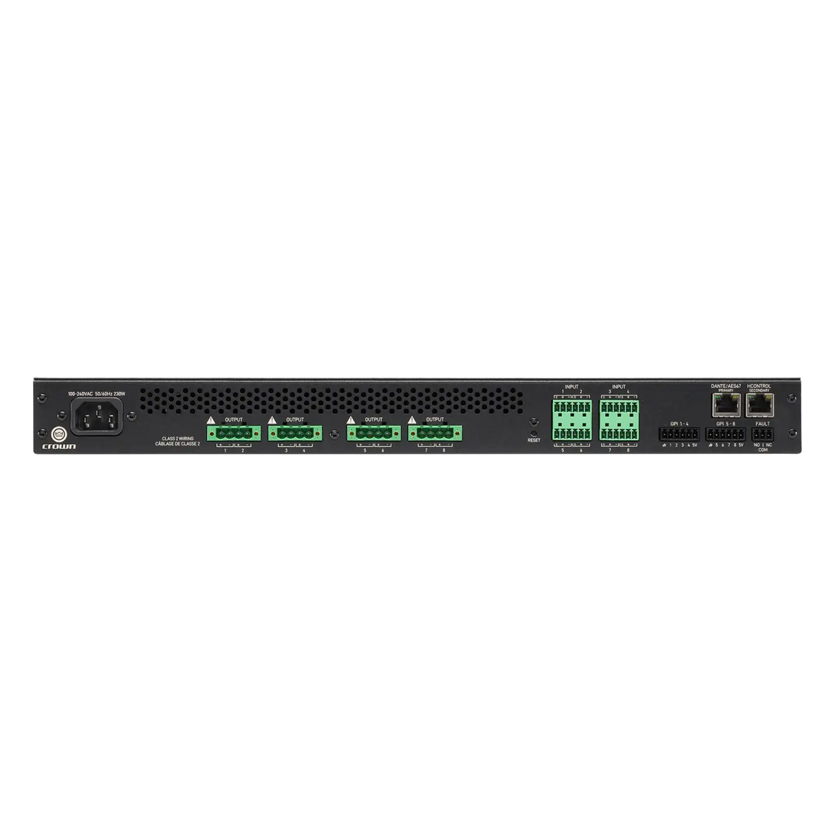 CTD8125 Comtech 8 Channel X 125 Watt DSP Dante AMP