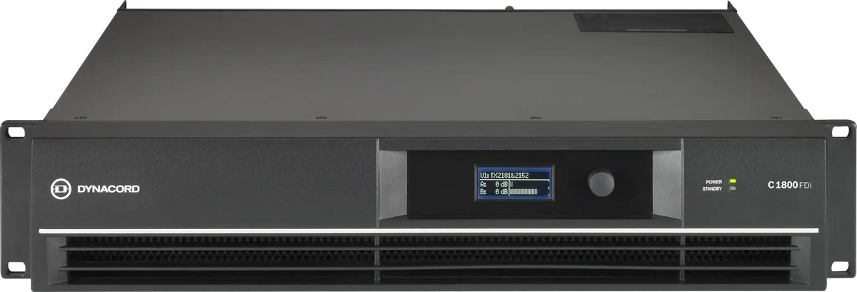 C1800FDIUS DSP 2 x 950 W Power Amplifier for Fixed Install Applications
