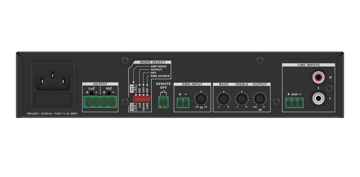 U120:1-US 120W Single Channel Power Amplifier