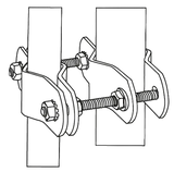 EZ-EC-PTP-8 Pole to Pole Mount with 8" Threaded Rods