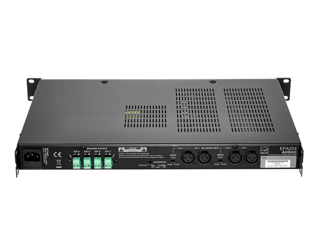 EPA254 Quad-channel Class-D Amplifier 4 x 250W - Crossover
