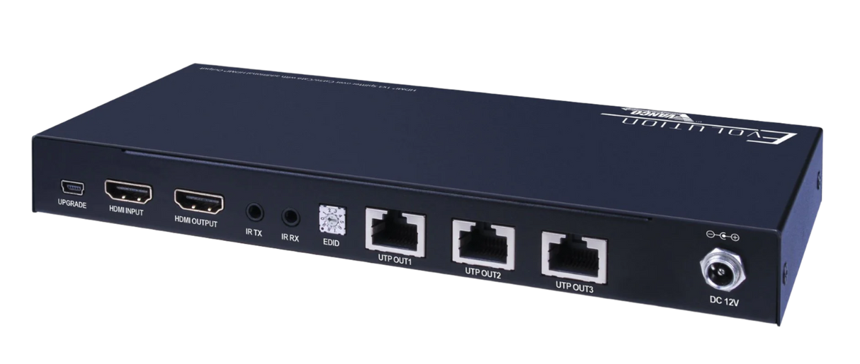 EVSP1013 1x3 Plus 1 HDMI Output Splitter over Single CAT5e/CAT6 Cable PoE 165'