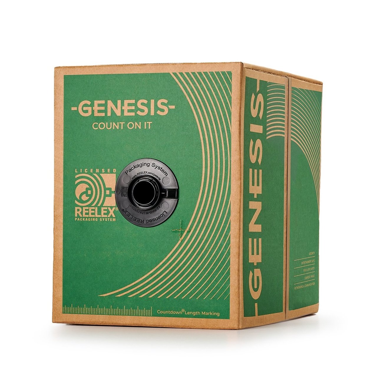 Genesis 22/6 Stranded Shielded Plenum 500' Pull Box Natural