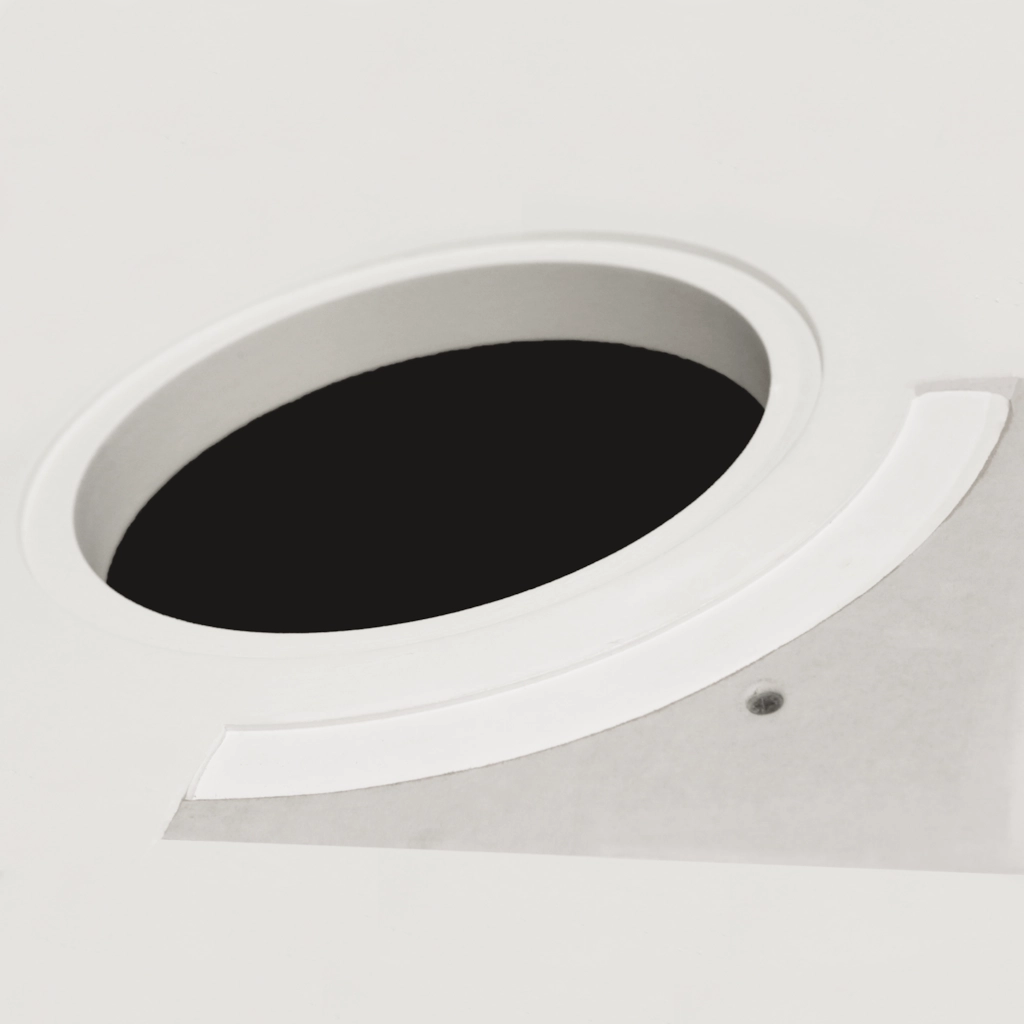 GFC06MK2 Gypsum flush mount installation ring for CELO6 Rough texture finished