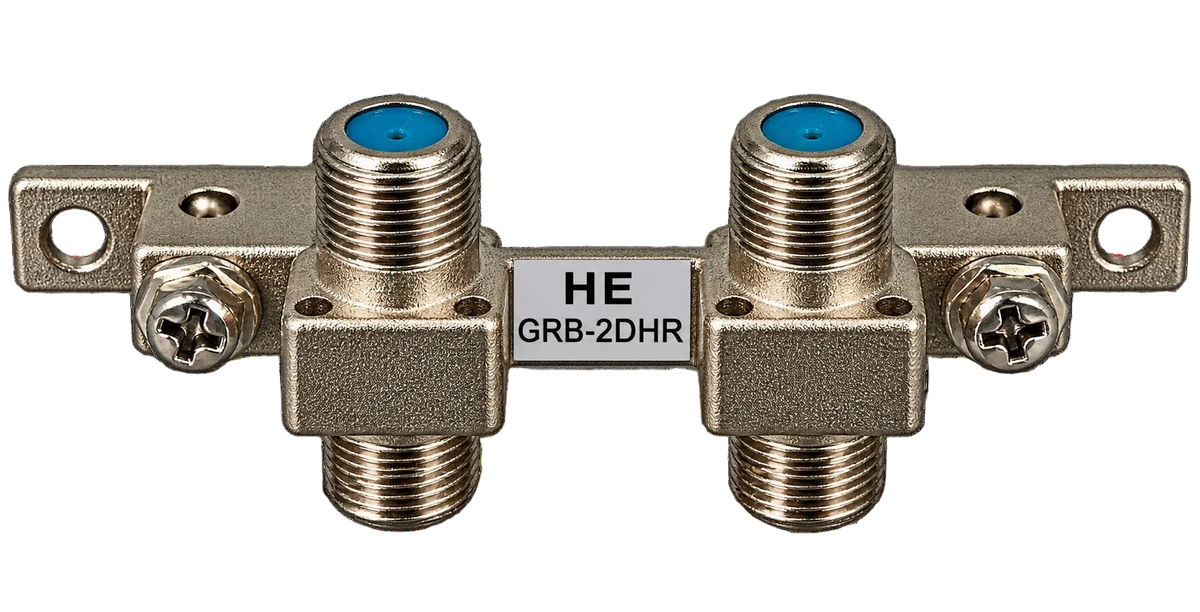 GRB-2DHR Coax Grounding Block Dual Splice Dual ground wire