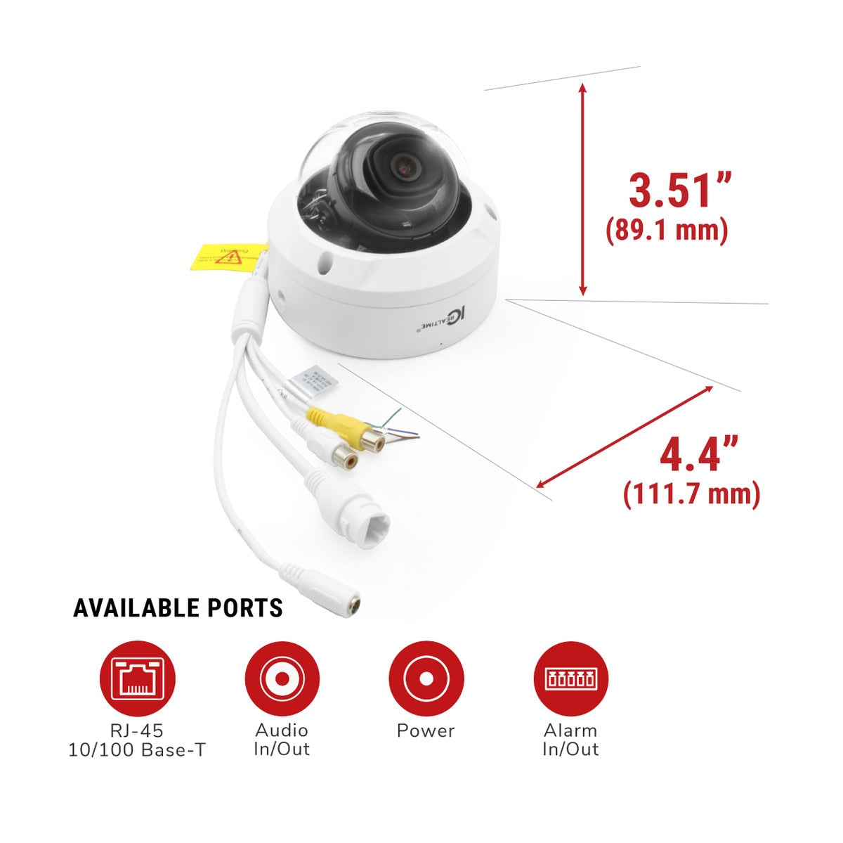 IPMX-D40F-IRW3 4MP Starlight Vandal-Proof Dome Network Camera