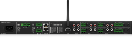 CPA-2402 2 x 240 Watt Commercial Mixer Amplifier with 8 Inputs, Bluetooth Streaming, USB Media Player