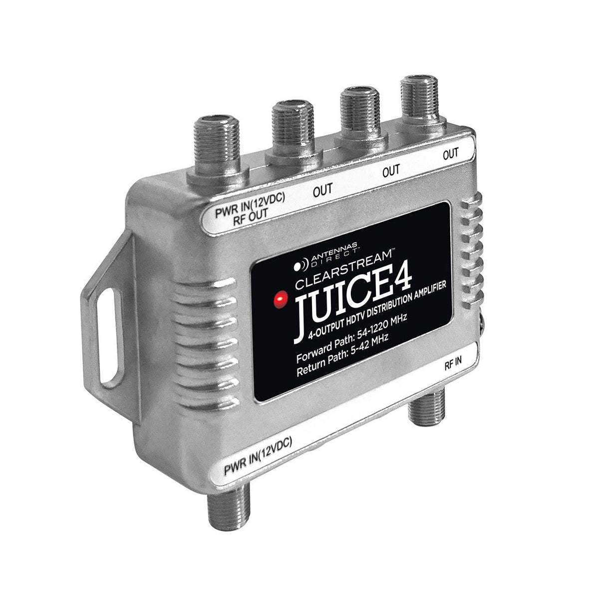 JUICE4 4 Output TV / CATV Distribution Amplifier 8.5dB per port Waterproof