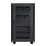 LCDR-1824 18U x 24"D Designer AV Rack with Tempered Glass