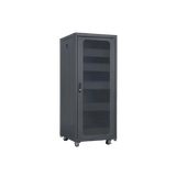 LCDR-2724 27U x 24"D Designer AV Rack with Tempered Glass Door